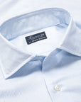 Finamore Milano Collo Luigi Carlo Riva 180's Twill Shirt Rigati Cielo