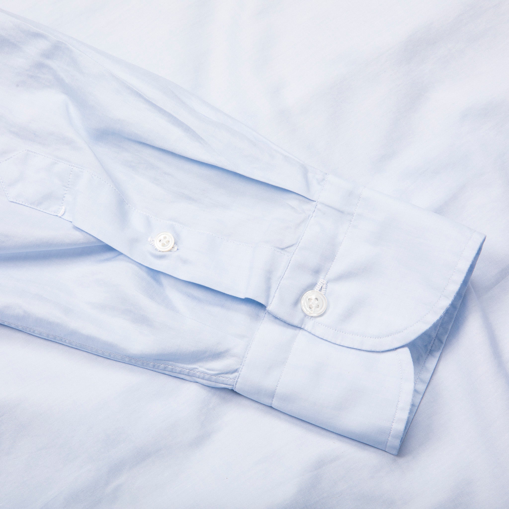 Finamore Milano Collo Luigi Carlo Riva 180's Twill Shirt Azzurro