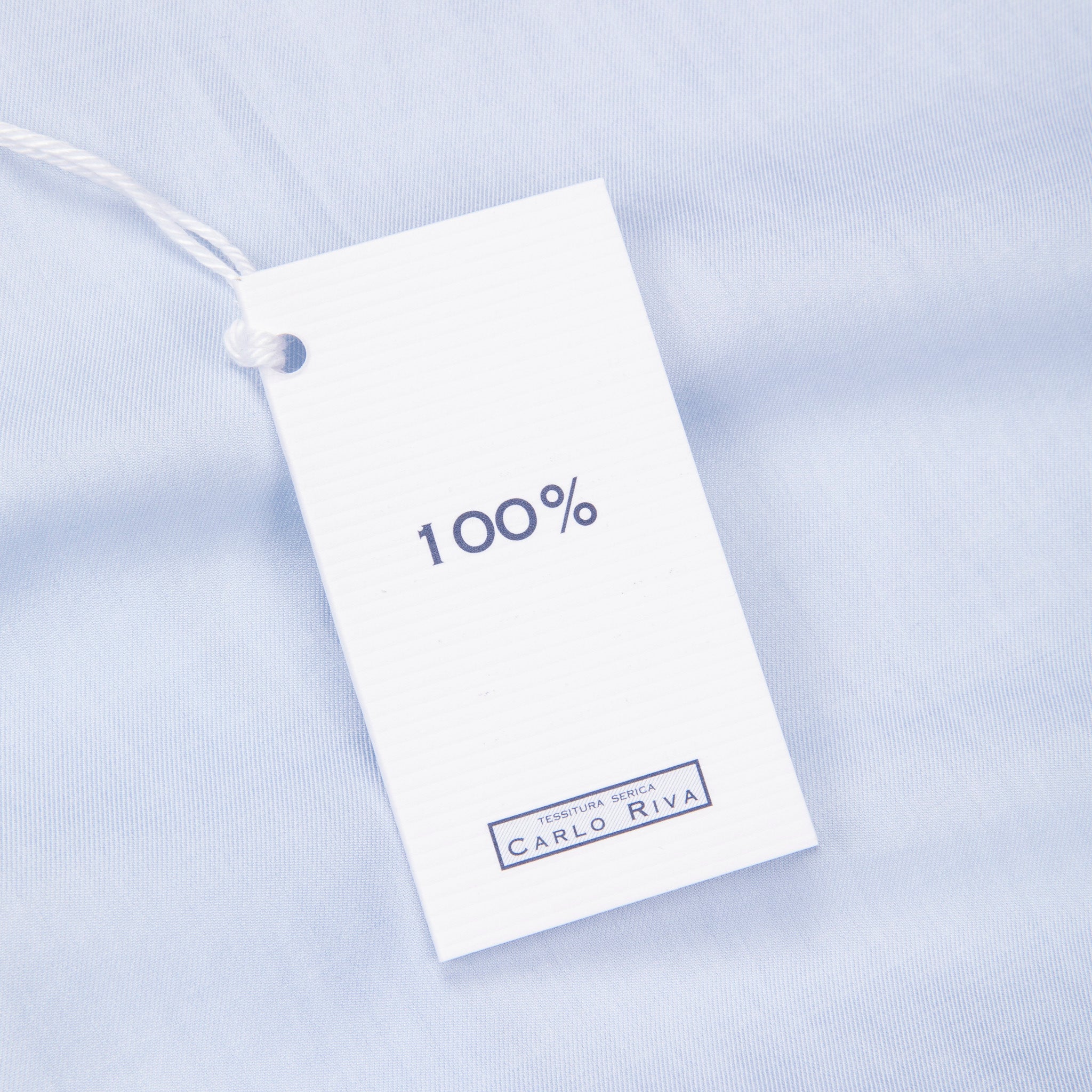 Finamore Milano Collo Luigi Carlo Riva 180's Twill Shirt Azzurro