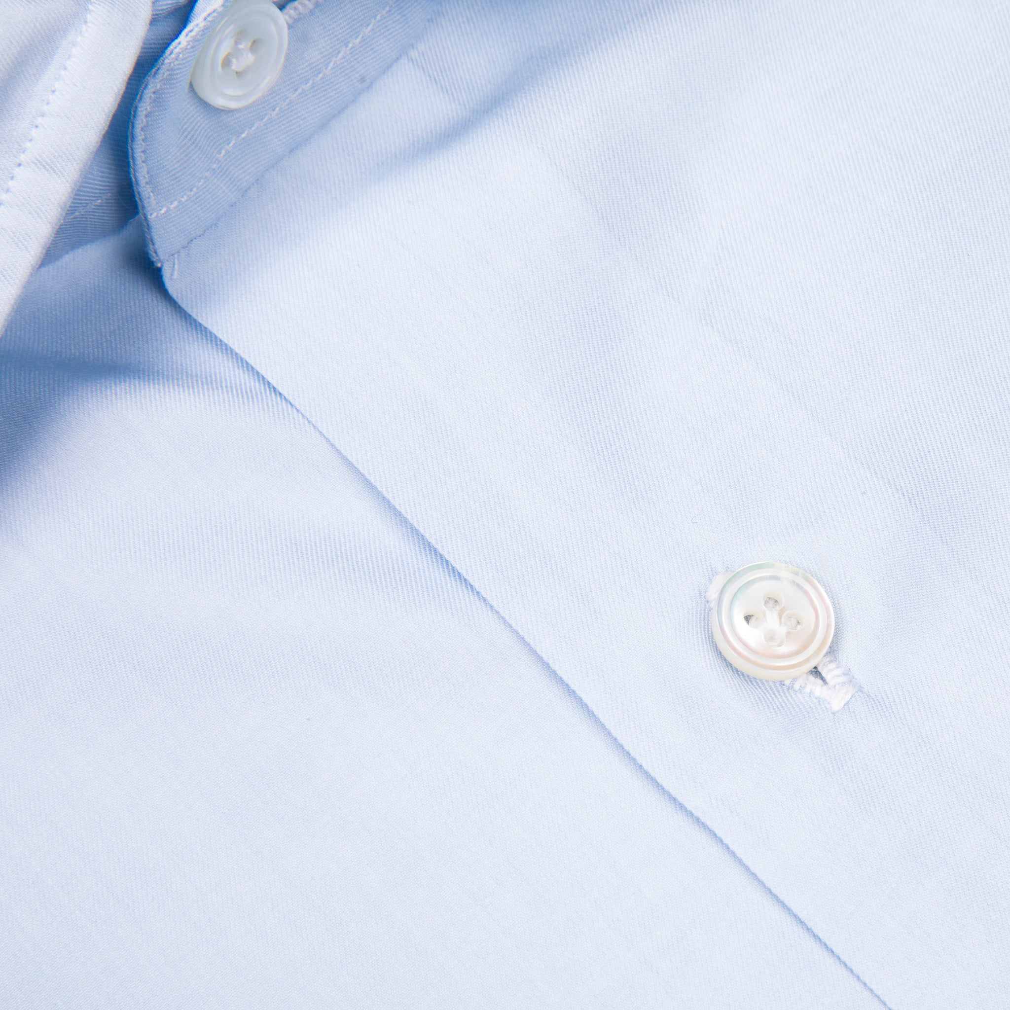 Finamore Milano Collo Luigi Carlo Riva 180's Twill Shirt Azzurro