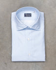Finamore Napoli Collo Luigi Carlo Riva 180's Twill Shirt Azzurro