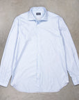 Finamore Napoli Collo Luigi Carlo Riva 180's Twill Shirt Azzurro