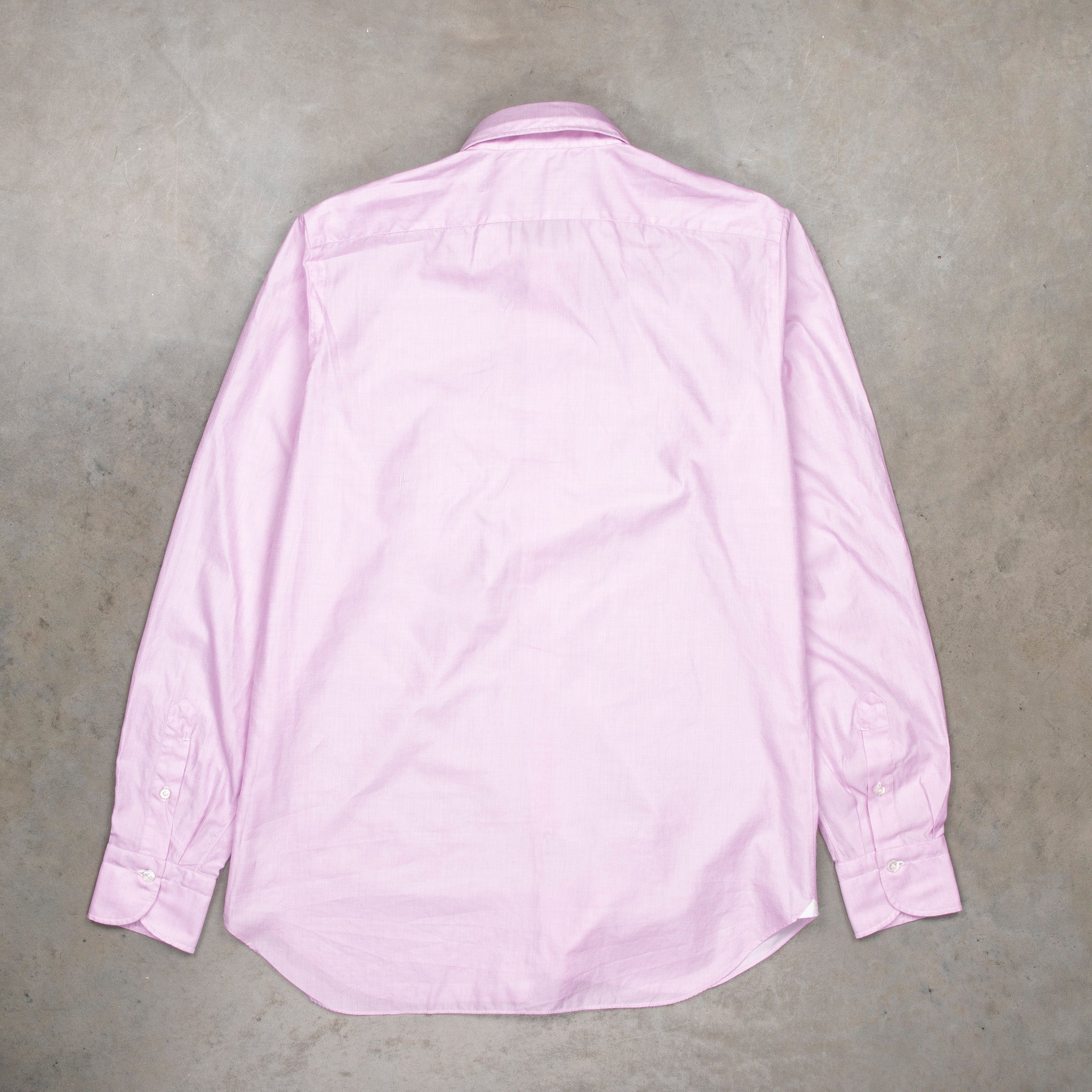 Finamore Napoli Collo Luigi Carlo Riva 180's Twill Shirt Rosa Malva
