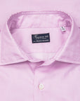 Finamore Napoli Collo Luigi Carlo Riva 180's Twill Shirt Rosa Malva