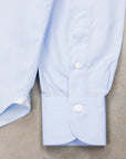 Finamore 'Traveller' Shirt Napoli Fit Collar Eduardo Blue Alumo Poplin