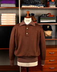 Olde Homesteader Extra Cotton Fleece Stand Collar Brown Heather
