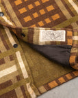 RRL Nelson Overshirt Jacquard Plaid Brown