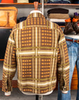 RRL Nelson Overshirt Jacquard Plaid Brown