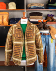 RRL Nelson Overshirt Jacquard Plaid Brown