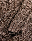 Olde H & Daughter Silk-Linen Cable Knit Espresso