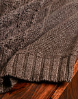 Olde H & Daughter Silk-Linen Cable Knit Espresso