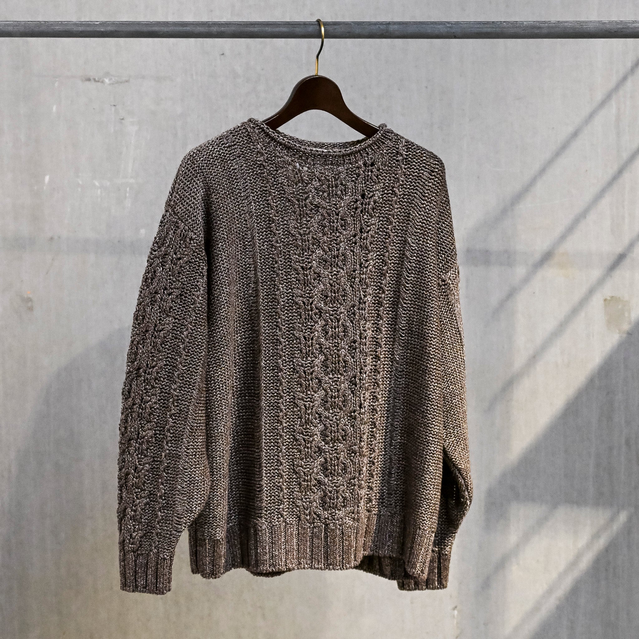 Olde H & Daughter Silk-Linen Cable Knit Espresso – Frans Boone Store