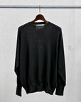 Olde H & Daughter Silk Plain Stitch Crew Neck Sweater Black