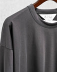 Olde H & Daughter Suvin Cotton Plain Stitch Crew Neck L/S Ink Black