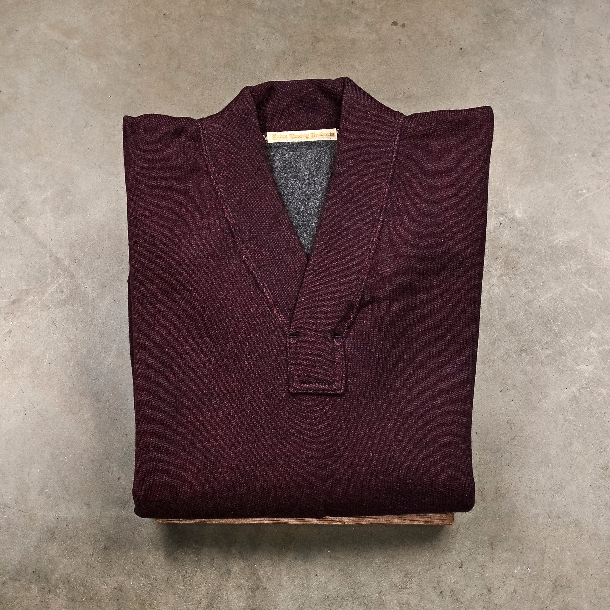 Olde Homesteader Extra Cotton Fleece Y-Neck Navy Heather Olde Homesteader Extra Cotton Fleece Y-Neck Navy Heather