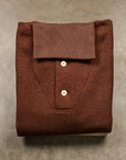 Olde Homesteader Extra Cotton Fleece Stand Collar Brown Heather