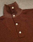 Olde Homesteader Extra Cotton Fleece Stand Collar Brown Heather