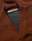 Olde Homesteader Extra Cotton Fleece Y-Neck Brown Heather