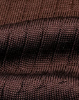 Olde H & Daughter Ribbed Silk Socks Espresso