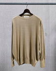 Olde H & Daughter Silk Plain Stitch Crew Neck Sweater Ginger Ale