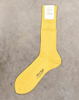 Olde H & Daughter Ribbed Silk Socks Citron