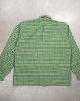 Maru Sankaku Peke Open Collar Check Shirt Green