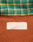 Maru Sankaku Peke Open Collar Check Shirt Green