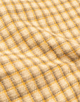 Maru Sankaku Peke Open Collar Check Shirt Beige