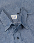 Orslow V8170 Short Sleeve Chambray Work Shirt Blue