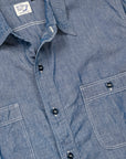 Orslow V8170 Short Sleeve Chambray Work Shirt Blue