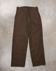 Orslow Wide Fit French Work Pants Coffee Brown