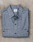 Orslow V8170 Short Sleeve Chambray Work Shirt Blue