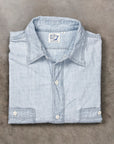 Orslow 8270 Relax Fit Chambray Work Shirt Bleach