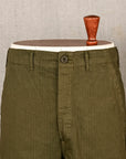 Orslow Wide Fit French Work Pants Army Green