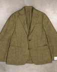 Caruso Butterfly Jacket Italian Tweed Oliva