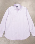 Finamore Gaeta Shirt Lucio Collar Oxford Lilac Stripe