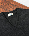 William Lockie Oxton Cashmere V-Neck Charcoal