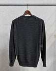 William Lockie Oxton Cashmere V-Neck Charcoal