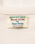 William Lockie Oxton Cashmere V-Neck Ice White