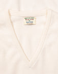 William Lockie Oxton Cashmere V-Neck Ice White
