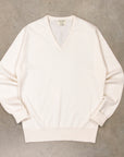 William Lockie Oxton Cashmere V-Neck Ice White