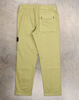 Stone Island Cotton Herringbone Trousers Laurel Green