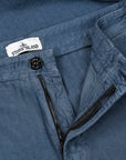 Stone Island Cotton Herringbone Trousers Slate Blue