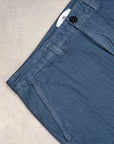 Stone Island Cotton Herringbone Trousers Slate Blue