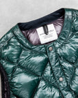 And Wander Diamond Stitch Down Vest Green