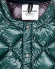 And Wander Diamond Stitch Down Vest Green