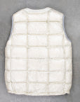 And Wander Diamond Stitch Down Vest Off White