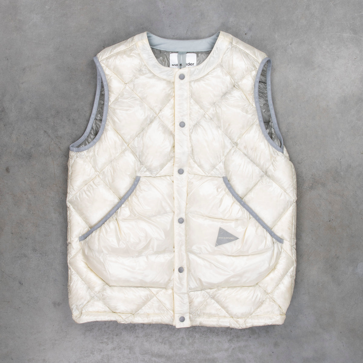 And Wander Diamond Stitch Down Vest Off White – Frans Boone