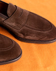 Edward Green Piccadilly Espresso Suede on Dark Brown R1