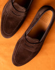 Edward Green Piccadilly Espresso Suede on Dark Brown R1